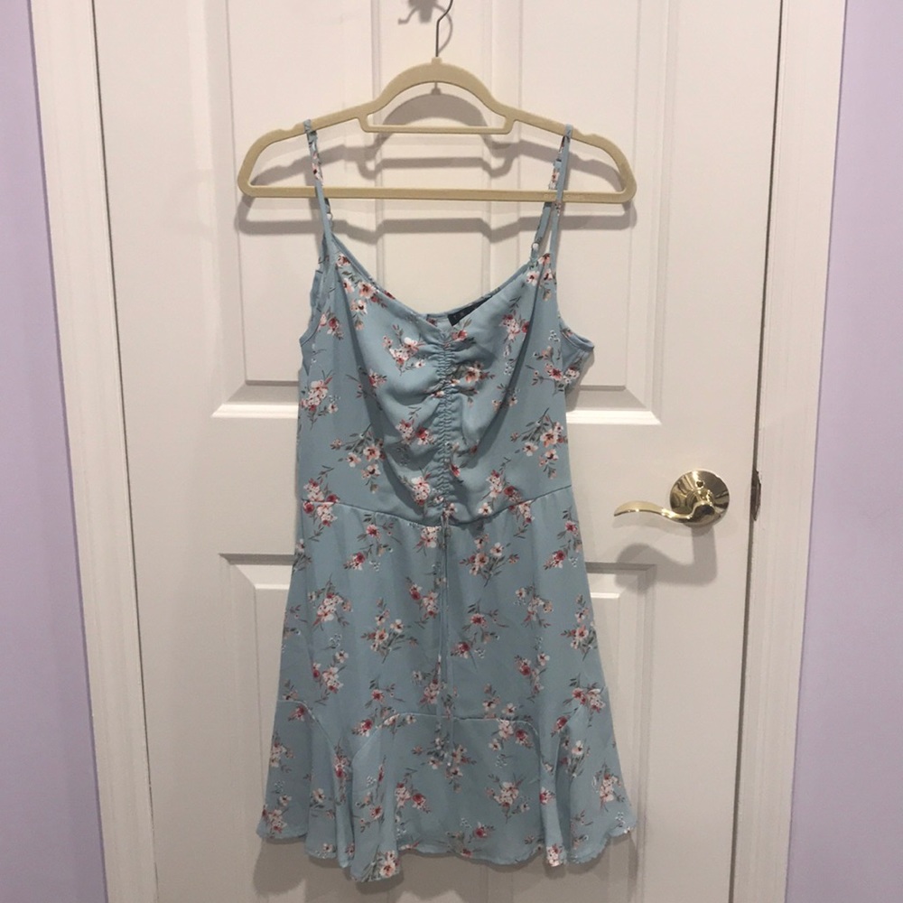 Blue floral dress